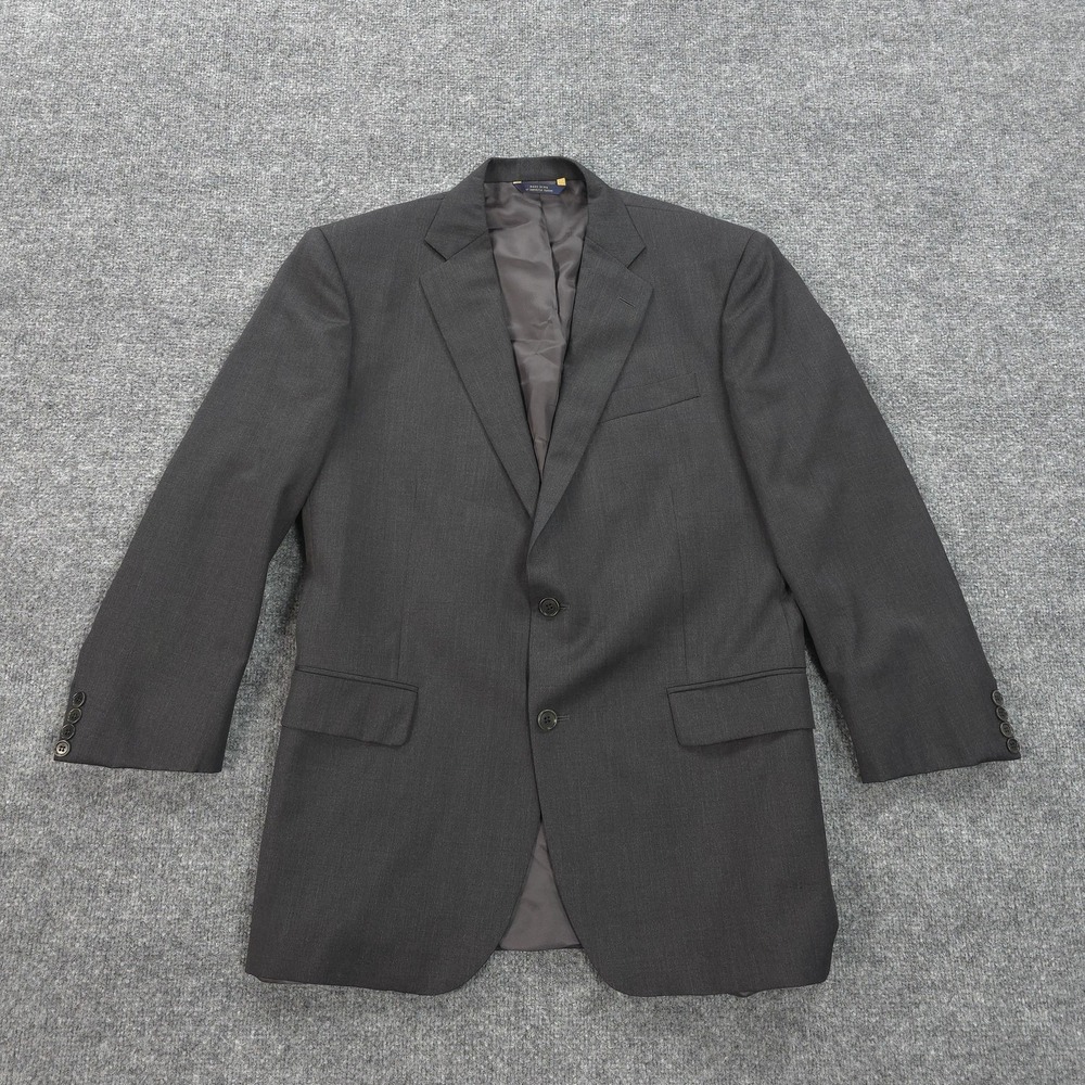 Brooks Brothers‎ Blazer Mens 43R Gray Wool 1818 Madison Estrato Italy Sport Coat